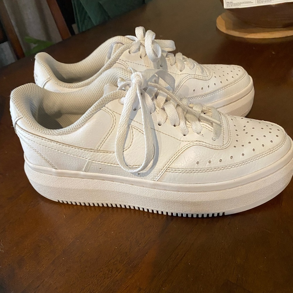 White Platform Nike Air Force 1